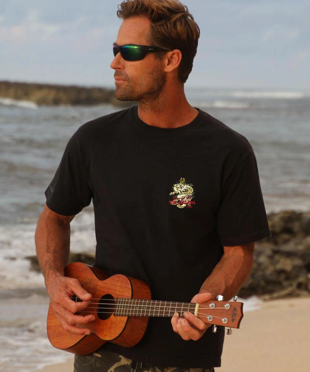 Year Of The Dragon 2024 - Black Short Sleeve Crewneck T-Shirt 2 Year Of The Dragon 2024 - Black Short Sleeve Crewneck T-Shirt - Image 2