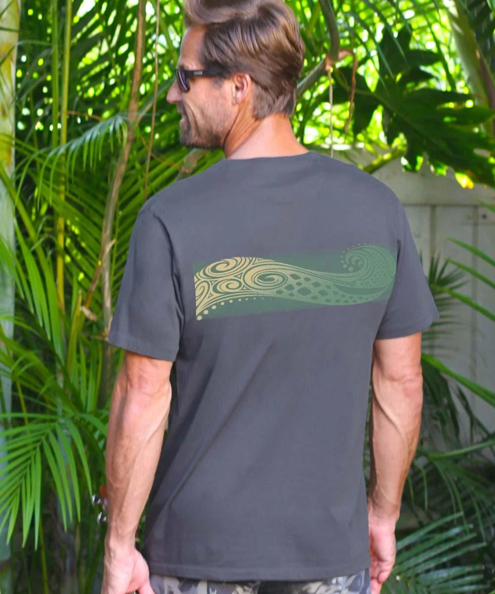 Spotted Ray Band - Smoke Short Sleeve Pima T-Shirt 2 Spotted Ray Band - Smoke Short Sleeve Pima T-Shirt - Image 2