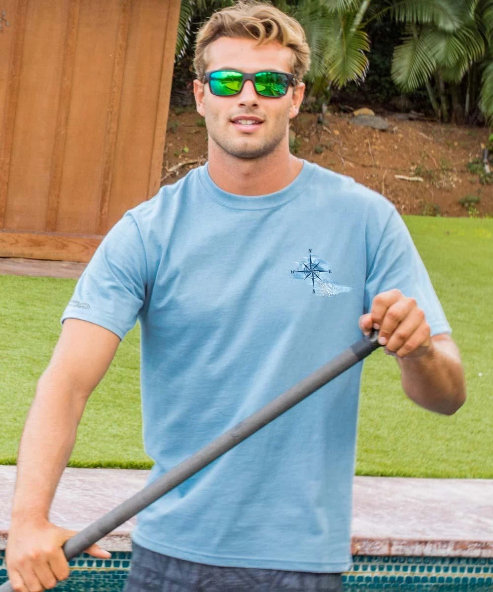 Sail Away - Blue Sky Short Sleeve Crewneck T-Shirt 2 Sail Away - Blue Sky Short Sleeve Crewneck T-Shirt - Image 2