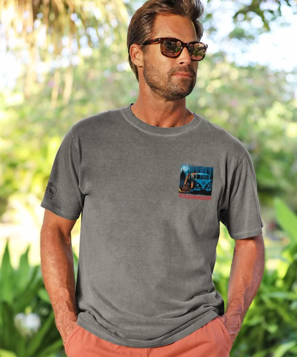 Volkswagen Camping - Crater Dyed® Short Sleeve Crewneck T-Shirt 2 Volkswagen Camping - Crater Dyed® Short Sleeve Crewneck T-Shirt - Image 2
