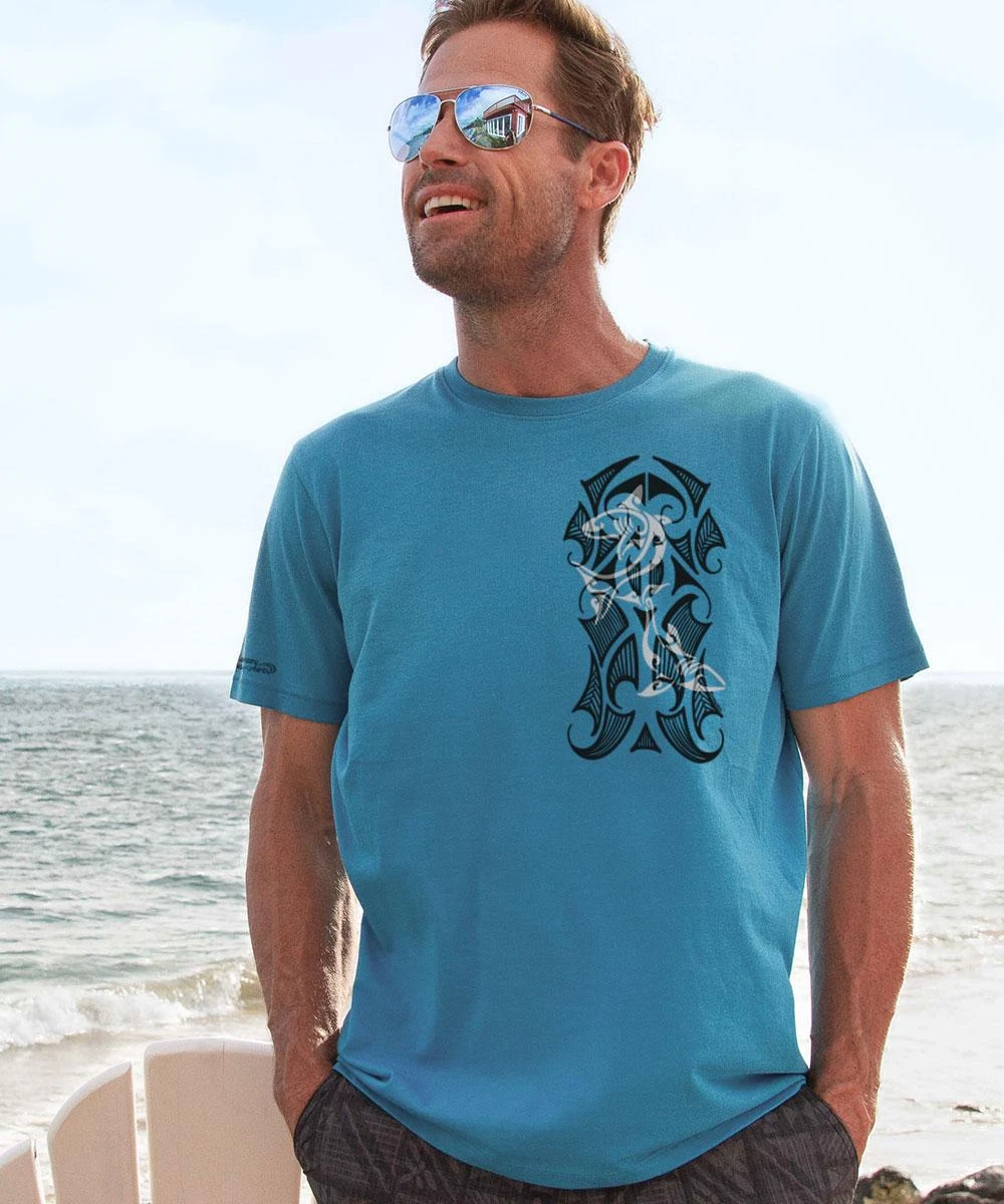 Shark Fest - Deep Sea Short Sleeve Pima T-Shirt 1 Shark Fest - Deep Sea Short Sleeve Pima T-Shirt