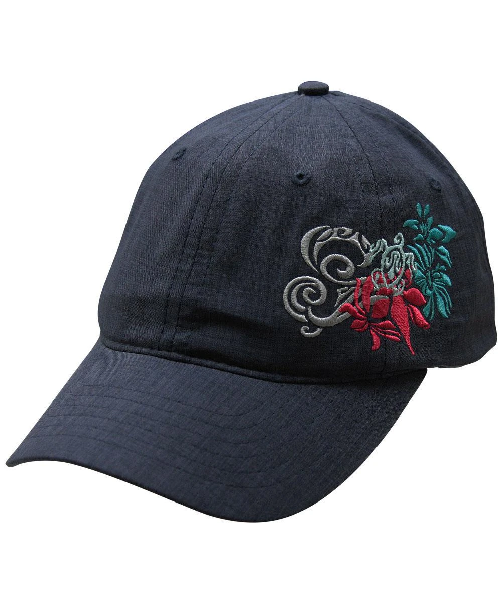 Tribal Pua Honu - Navy Polyester Hat 1 Tribal Pua Honu - Navy Polyester Hat