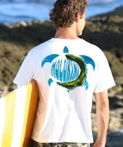 Molokini Honu - White Short Sleeve Crewneck T-Shirt