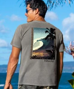 Tropical Big Wave - Crater Dyed® Short Sleeve Crewneck T-Shirt