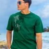 Mano A Mano Ekolu Vertical - Forest Green Short Sleeve Crewneck T-Shirt