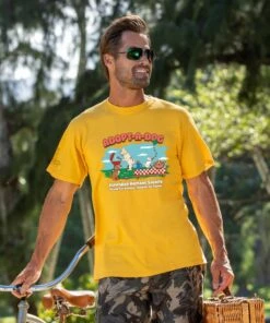 Hawaiian Humane Society Canine BBQ - Pineapple Dyed Short Sleeve Crewneck T-Shirt