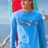Humu Band - Blue Hawaii Dyed Long Sleeve Crewneck T-Shirt
