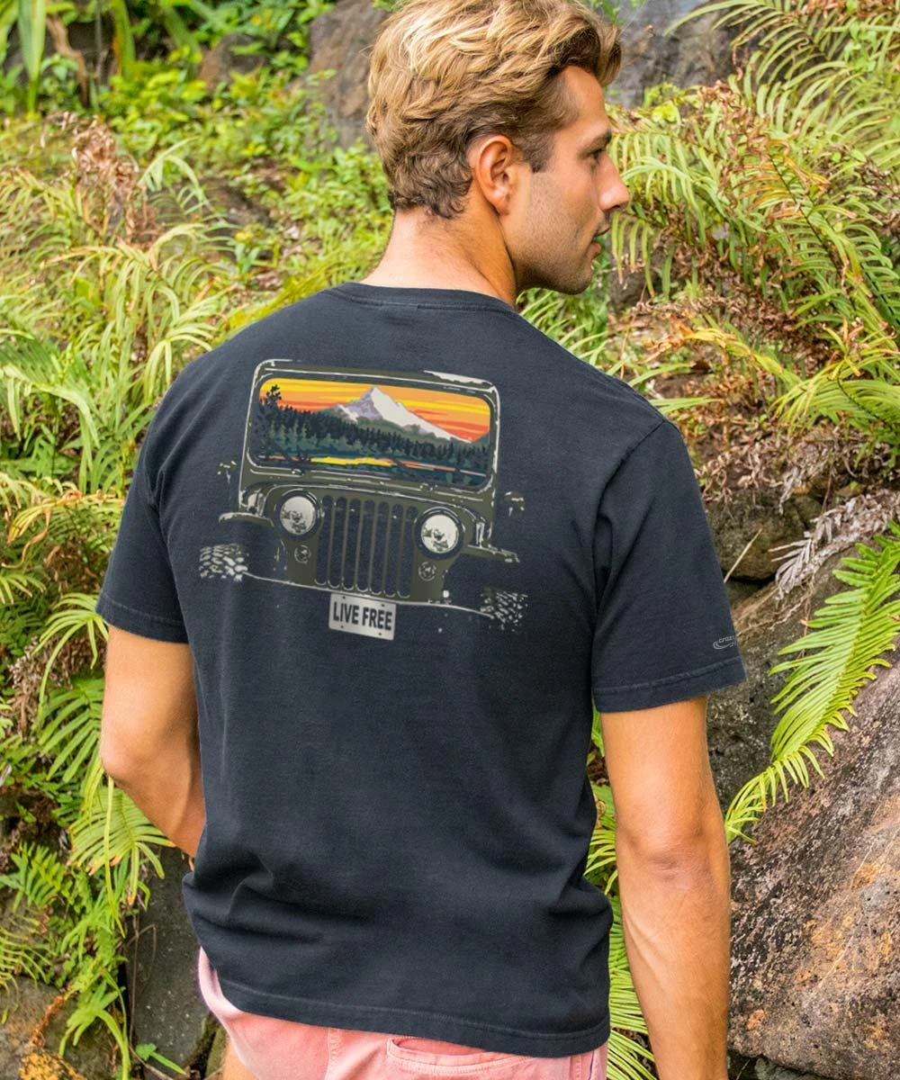 Jeep Life - Black Short Sleeve Crewneck T-Shirt 1 Jeep Life - Black Short Sleeve Crewneck T-Shirt