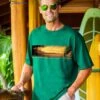 Tropical Blackberry Band - Forest Green Short Sleeve Crewneck T-Shirt