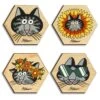 B. Kliban Cat Faces - 4-Piece Coaster