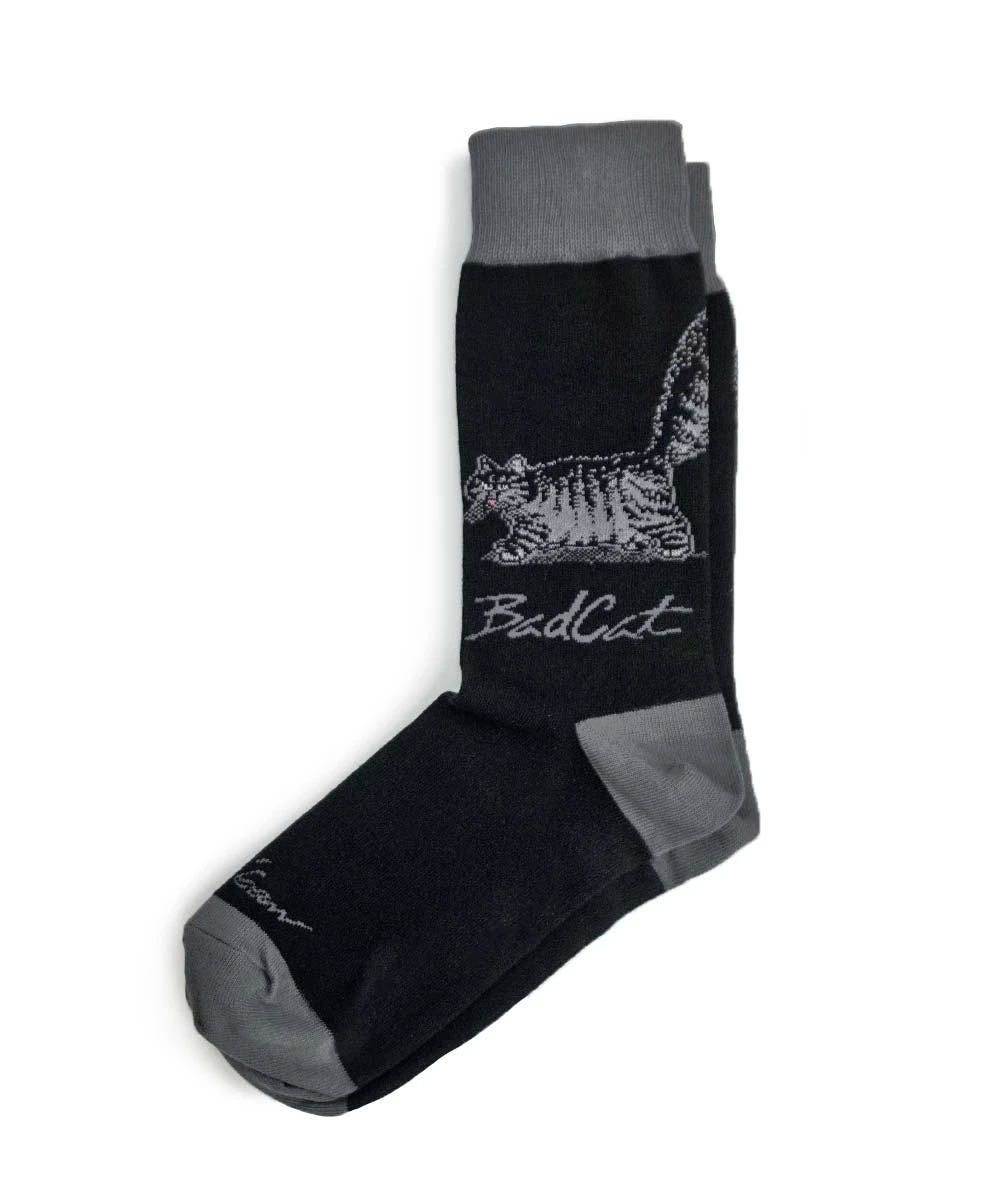 B. Kliban Bad Cat - Graphic Cotton Crew Socks 1 B. Kliban Bad Cat - Graphic Cotton Crew Socks