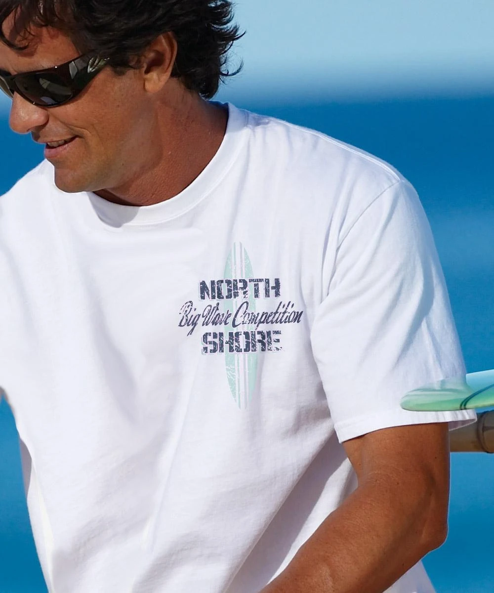Surf Competition - White Short Sleeve Crewneck T-Shirt 2 Surf Competition - White Short Sleeve Crewneck T-Shirt - Image 2