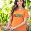 Sea Band - Apricot Dyed Short Sleeve Scoop Neck T-Shirt