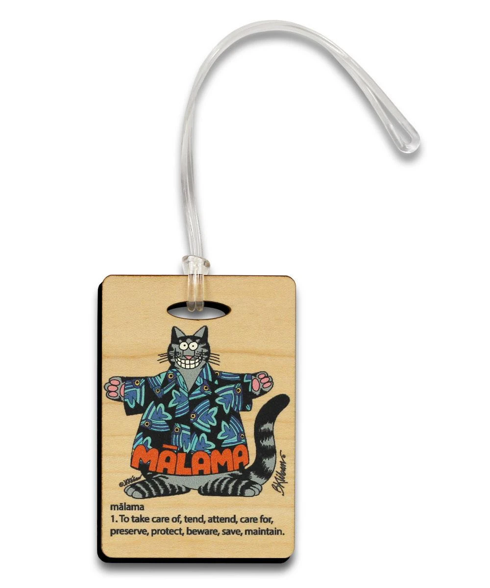 B. Kliban Malama Cat - Maplewood Luggage Tag 1 B. Kliban Malama Cat - Maplewood Luggage Tag