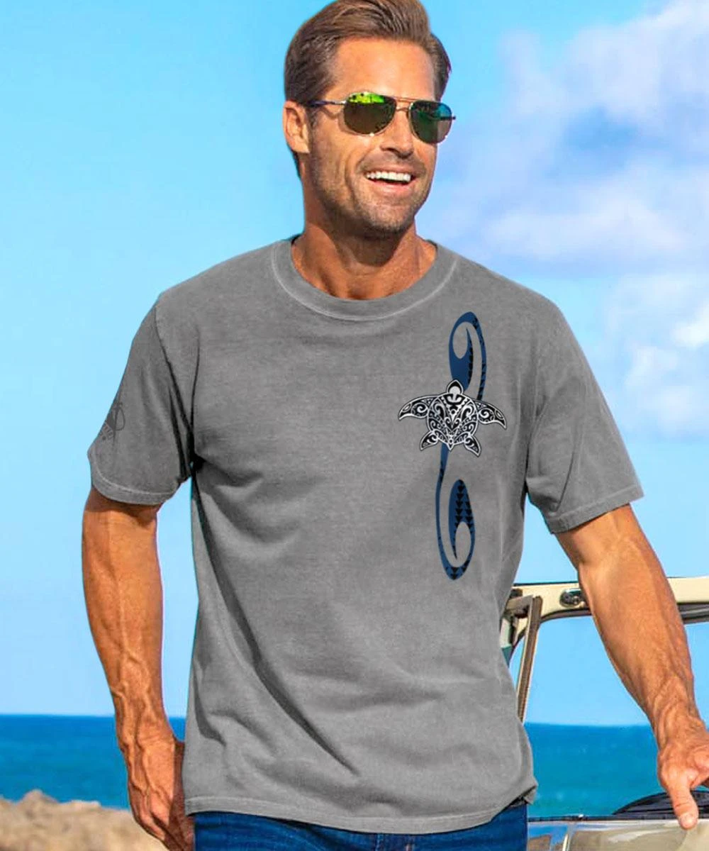 Honu Tribe - Crater Dyed® Short Sleeve Crewneck T-Shirt 2 Honu Tribe - Crater Dyed® Short Sleeve Crewneck T-Shirt - Image 2