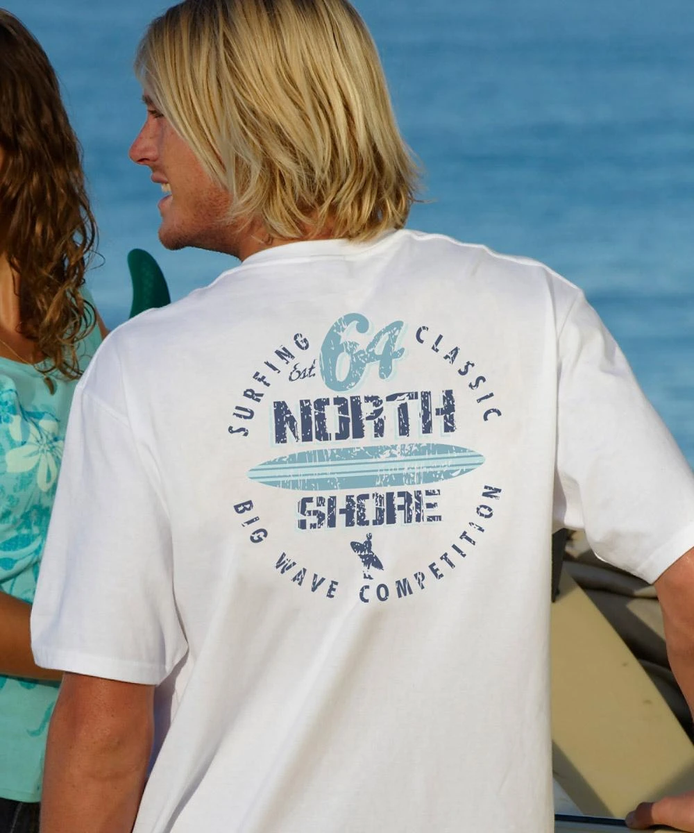 Surf Competition - White Short Sleeve Crewneck T-Shirt 1 Surf Competition - White Short Sleeve Crewneck T-Shirt