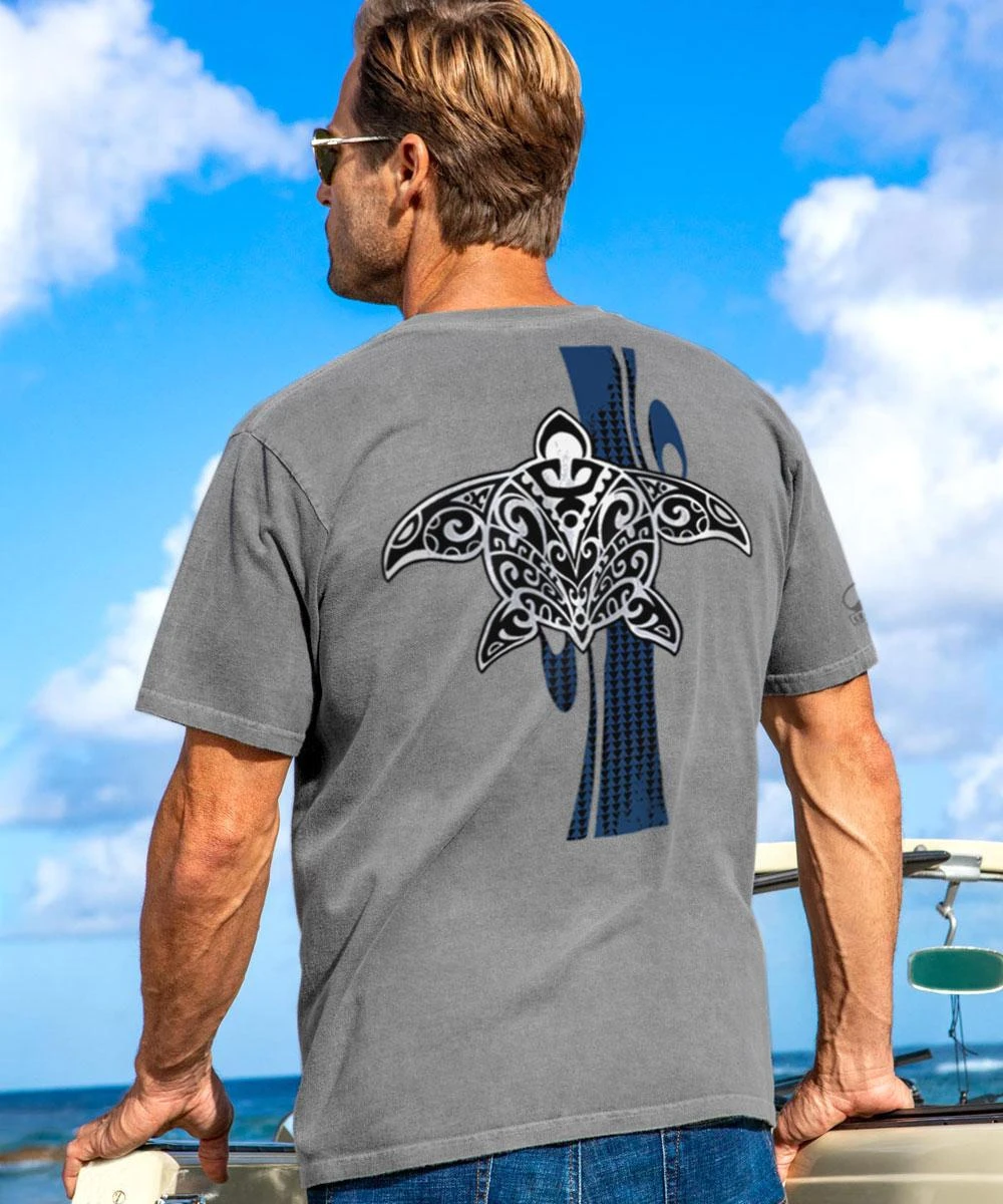 Honu Tribe - Crater Dyed® Short Sleeve Crewneck T-Shirt 1 Honu Tribe - Crater Dyed® Short Sleeve Crewneck T-Shirt