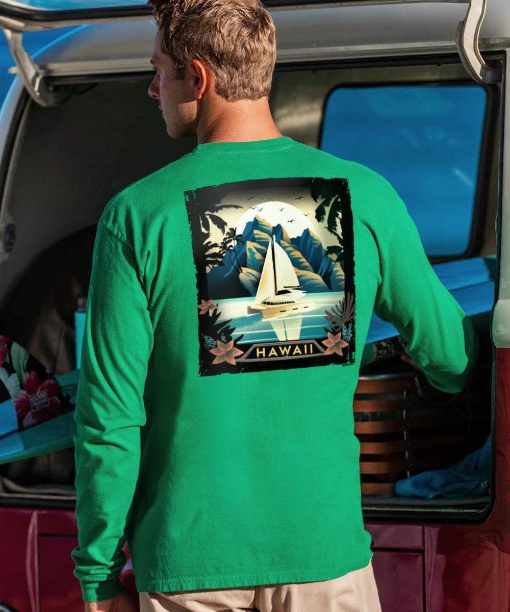 Poster Of Paradise - Wintergreen Dyed Long Sleeve Crewneck T-Shirt 1 Poster Of Paradise - Wintergreen Dyed Long Sleeve Crewneck T-Shirt