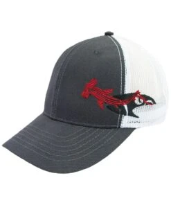 Woodcut Shark - Charcoal Trucker Hat