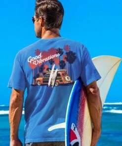 Good Vibrations - Blue Hawaii Dyed Short Sleeve Crewneck T-Shirt
