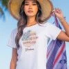 Boho Freedom - White Short Sleeve Scoop Neck T-Shirt