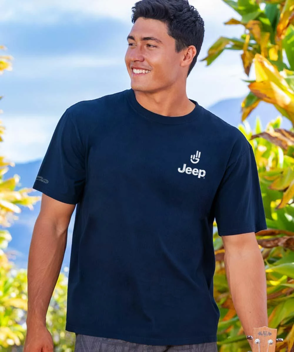 Jeep Wave Scenic - Navy Short Sleeve Crewneck T-Shirt 2 Jeep Wave Scenic - Navy Short Sleeve Crewneck T-Shirt - Image 2