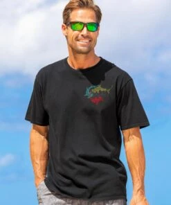 Tribal Roaming Manos - Black Short Sleeve Crewneck T-Shirt