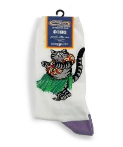 B. Kliban Hula Cat - Graphic Cotton Crew Socks -Freedom Style Shop a9ef3969 83b7 4bf6 9bdb 9db8c368de80