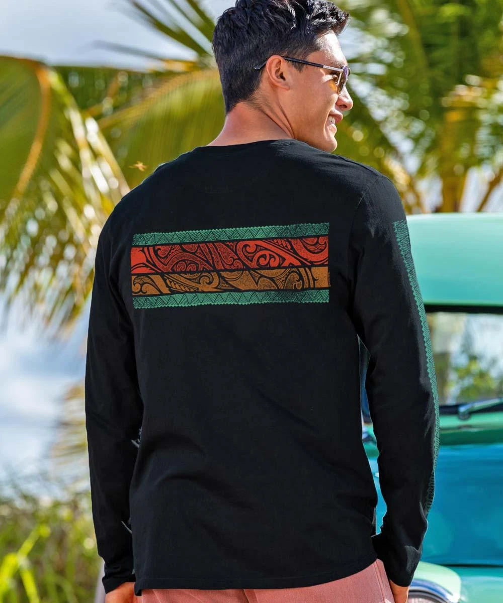 Alakai Band - Jet Black Long Sleeve Pima T-Shirt 2 Alakai Band - Jet Black Long Sleeve Pima T-Shirt - Image 2