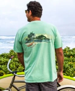 Retro Diamond Head - Key Lime Dyed Short Sleeve Crewneck T-Shirt