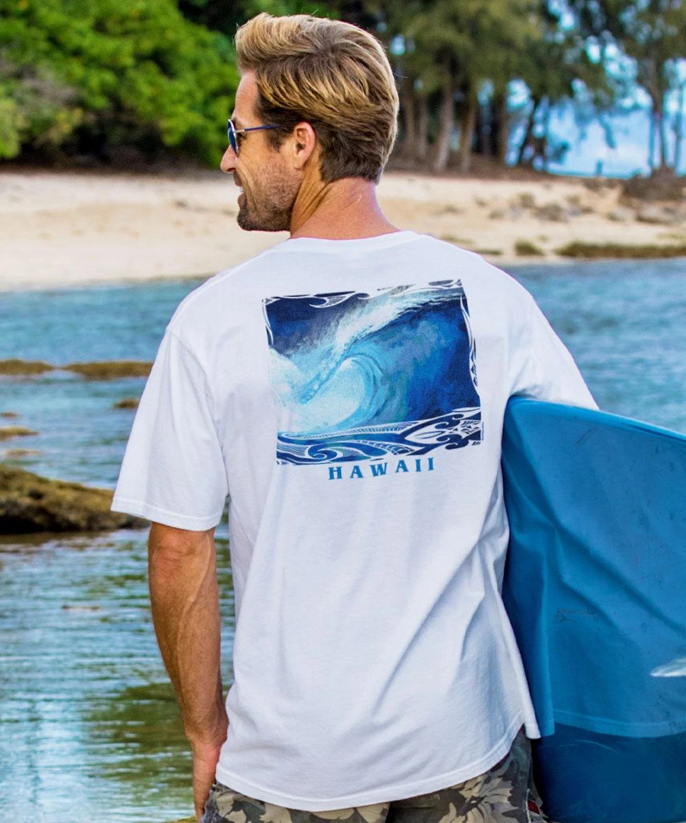 Tribal Nani Eha - White Short Sleeve Crewneck T-Shirt 1 Tribal Nani Eha - White Short Sleeve Crewneck T-Shirt