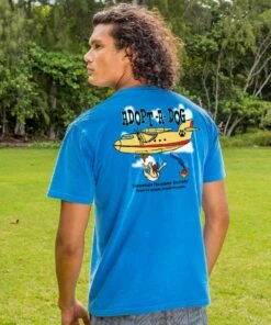 Hawaiian Humane Society Sky Dive - Blue Hawaii Dyed Short Sleeve Crewneck T-Shirt -Freedom Style Shop cce13dfc f727 4b4e 83c6 eda6ea281e4b