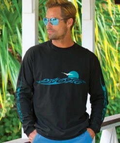 Kai Nui Offshore - Black Long Sleeve Crewneck T-Shirt