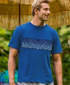 Warrior Tribal Band - Blueberry Dyed Short Sleeve Crewneck T-Shirt