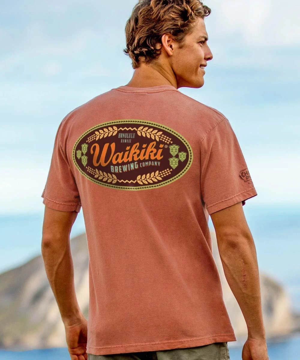 Waikiki Brewing Co Waikiki Brewing Company - Chile Dyed Short Sleeve Crewneck T-Shirt 1 Waikiki Brewing Co Waikiki Brewing Company - Chile Dyed Short Sleeve Crewneck T-Shirt