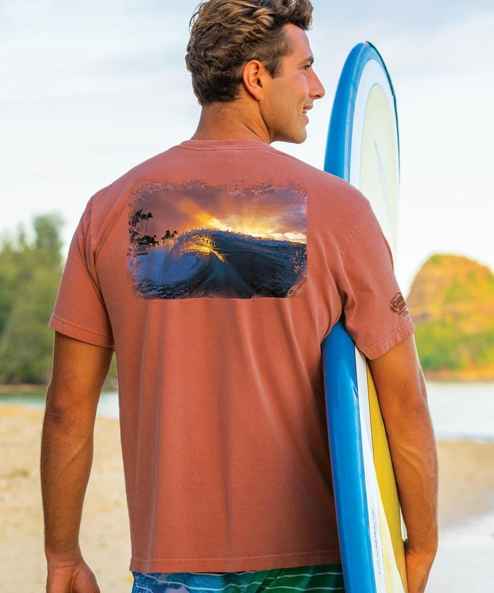 Clark Little Ray Of Hope - Chile Dyed Short Sleeve Crewneck T-Shirt 1 Clark Little Ray Of Hope - Chile Dyed Short Sleeve Crewneck T-Shirt