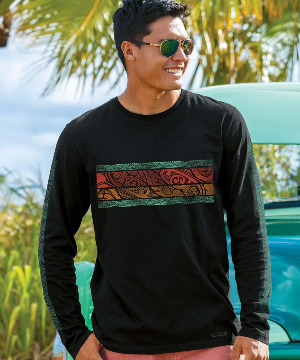 Alakai Band - Jet Black Long Sleeve Pima T-Shirt 1 Alakai Band - Jet Black Long Sleeve Pima T-Shirt