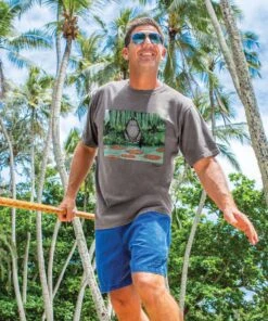 B. Kliban Floating Pizzas - Crater Dyed® Short Sleeve Crewneck T-Shirt