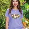 Garden Party - Lavender Dyed Short Sleeve Scoop Neck T-Shirt
