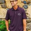 Paradise Honu - Blackberry Dyed Short Sleeve Pique’ Polo Shirt